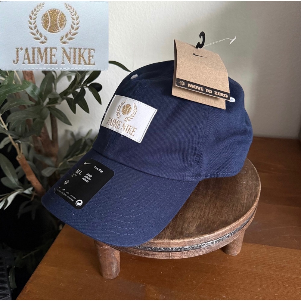 Nike French Open Club Cap College Navy J'AIME NIKE Tennis Hat C16473-41S M/L NEW